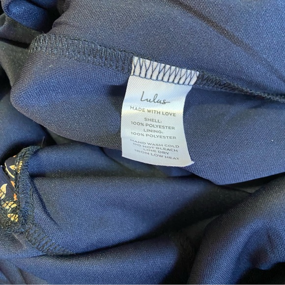 NWOT lulus The Way to Love Navy Blue Floral Print Ruffled Maxi Dress - Picture 9 of 9